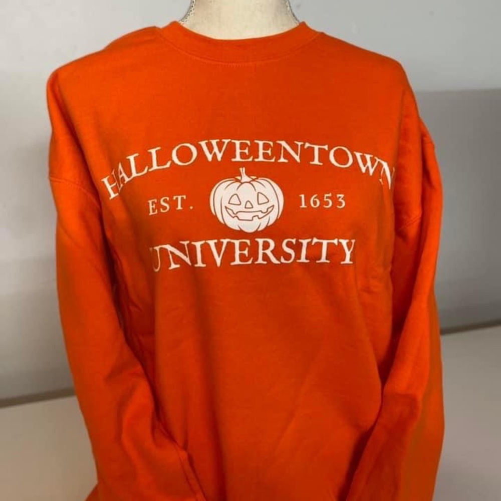Women’s crew neck sweat shirt- Halloweentown University